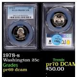 1978-s Proof Washington Quarter 25c pr69 dcam PCGS