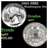 1965 SMS Washington Quarter 25c Grades sp67