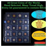 20 Great Coins of the World, hand selected, many t