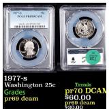 1977-s Proof Washington Quarter 25c pr69 dcam PCGS