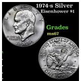 1974-s Silver Eisenhower Dollar 1 Grades GEM++ Unc
