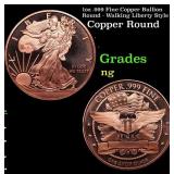 1oz .999 Fine Copper Bullion Round - Walking Liber
