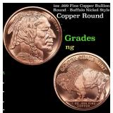 1oz .999 Fine Copper Bullion Round - Buffalo Nicke