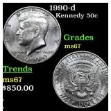 ***Auction Highlight*** 1990-d Kennedy Half Dollar