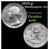 1970-p Washington Quarter 25c Grades GEM Unc
