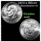 1972-s Silver Eisenhower Dollar 1 Grades GEM++ Unc