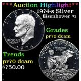 ***Auction Highlight*** 1974-s Silver Proof Eisenh