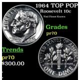 1964 Proof Roosevelt Dime TOP POP! 10c Graded pr70