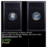 1972-s Eisenhower $1 Silver Proof "Brown Ike" In P