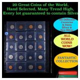 20 Great Coins of the World, hand selected, many t