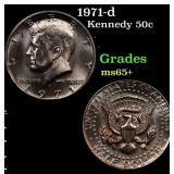 1971-d Kennedy Half Dollar 50c Grades GEM+ Unc