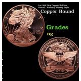 1oz .999 Fine Copper Bullion Round - Walking Liber