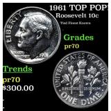 1961 Proof Roosevelt Dime TOP POP! 10c Graded pr70