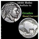 1920 Hobo Buffalo Nickel 5c Grades Hand Carved