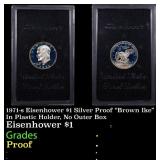 1971-s Eisenhower $1 Silver Proof "Brown Ike" In P