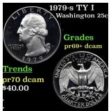 1979-s TY I Proof Washington Quarter 25c Grades GE