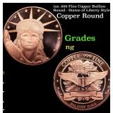 1oz .999 Fine Copper Bullion Round - Statue of Lib