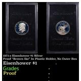 1971-s Eisenhower $1 Silver Proof "Brown Ike" In P