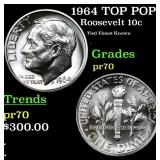 1964 Proof Roosevelt Dime TOP POP! 10c Graded pr70