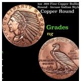 1oz .999 Fine Copper Bullion Round - Incuse Indian