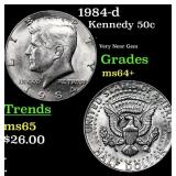 1984-d Kennedy Half Dollar 50c Grades Choice+ Unc