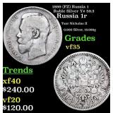 1897 Russia 1 Ruble Silver Y# 59.1 Grades xf