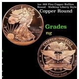 1oz .999 Fine Copper Bullion Round - Walking Liber