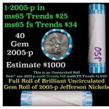 BU Shotgun Jefferson 5c roll, 2005-p Ocean 40 pcs