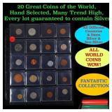 20 Great Coins of the World, hand selected, many t