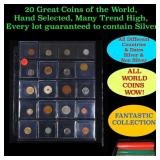 20 Great Coins of the World, hand selected, many t