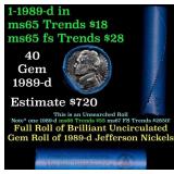 BU Shotgun Jefferson 5c roll, 1989-d 40 pcs Bell T