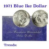 1971-s Silver Eisenhower $1 "Blue Ike" Set In Orig
