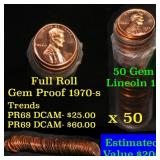 Gem Proof Lincoln 1c roll, 1970-s 50 pcs