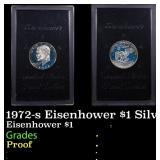 1972-s Eisenhower $1 Silver Proof "Brown Ike" In P