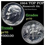 1964 Proof Roosevelt Dime TOP POP! 10c Graded pr70