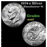1974-s Silver Eisenhower Dollar 1 Grades GEM++ Unc
