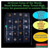 20 Great Coins of the World, hand selected, many t
