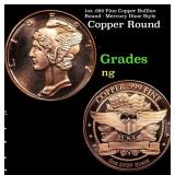 1oz .999 Fine Copper Bullion Round - Mercury Dime