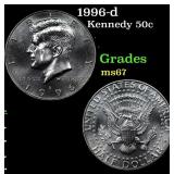 1996-d Kennedy Half Dollar 50c Grades GEM++ Unc