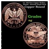 1oz .999 Fine Copper Bullion Round - Patriotic Eag
