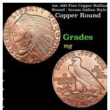 1oz .999 Fine Copper Bullion Round - Incuse Indian