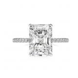 Decadence Sterling Silver Rhodium 7x12mm Radiant C