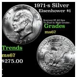 1971-s Silver Eisenhower Dollar 1 Grades GEM++ Unc