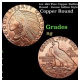 1oz .999 Fine Copper Bullion Round - Incuse Indian