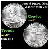 2009-d Puerto Rico Washington Quarter 25c Grades G