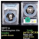 1977-s Proof Washington Quarter 25c pr69 dcam PCGS