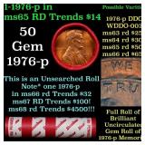 BU Shotgun Lincoln 1c roll, 1976-p 50 pcs Dunbar W