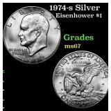 1974-s Silver Eisenhower Dollar 1 Grades GEM++ Unc
