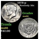 1978-p Kennedy Half Dollar 50c Grades GEM+ Unc
