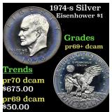 1974-s Silver Proof Eisenhower Dollar 1 Grades GEM